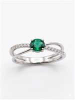 Anello Giorgio Visconti Donna Antologie in Oro bianco Smeraldo ABX17878S